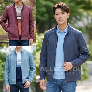 올포유 남성 여름 홑겹 솔리드 바람막이 점퍼 AMJU62341C3