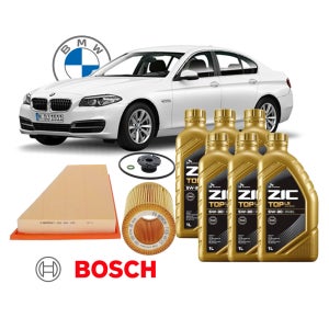 BMW 뉴 5시리즈 520i 528i 12년-16년10월 보쉬필터2종 5W40 지크 TOP, 6L, 1개
