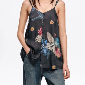 [26SS] 빔바이롤라 시베드 앤트라사이트 프로잉 스트래피 탑 - 블랙 B265AWB020BKB