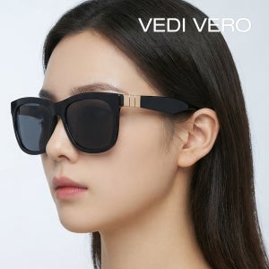 베디베로 VJ034 BLK 공식수입 스퀘어 뿔테 오버사이즈 남성 여성 명품 선글라스
