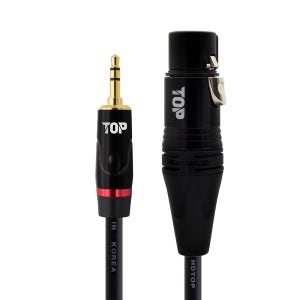 HDTOP 국산 3.5스테레오 TO XLR암 마이크 케이블 블랙 40M HT-TP5253