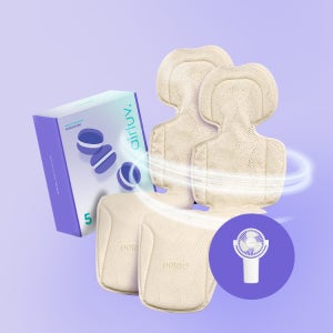 [1+1]폴레드 에어러브5 마카롱 무선리모콘 통풍 쿨시트 유모차 카시트 라이너 (보조배터리 미포함)