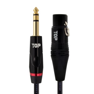 HDTOP 국산 5.5스테레오 TO XLR암 마이크 케이블 블랙 50M HT-TP5312