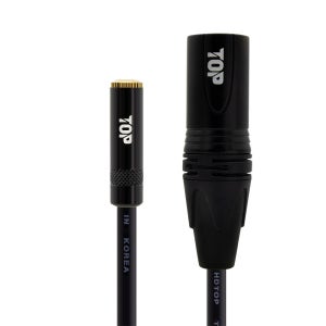 HDTOP 국산 3.5 스테레오 암 TO XLR 케이블 블랙 50M HT-TP5355