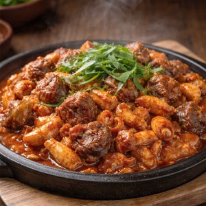 태운푸드) 곱창순대볶음 300g 간편 야식 순대야채곱창