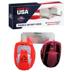 Pit P e PP125 듀얼 헬멧 랙 홀더 밀폐 레이스 트레일러 차고 샵 산 알루미늄 Silver Helmet Ra