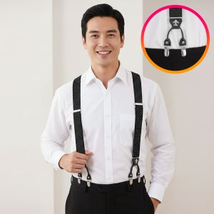 6클립 정장 캐주얼 멜빵 1개 국산 남성 서스펜더 5컬러 선물용 박스포함
