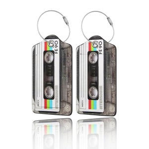 여행 가방용 GACCAP 2 팩 수하물 태그 스테인리스 스틸이 포함된 정보 보호 커버 1 Best Gamer 2 Pcs