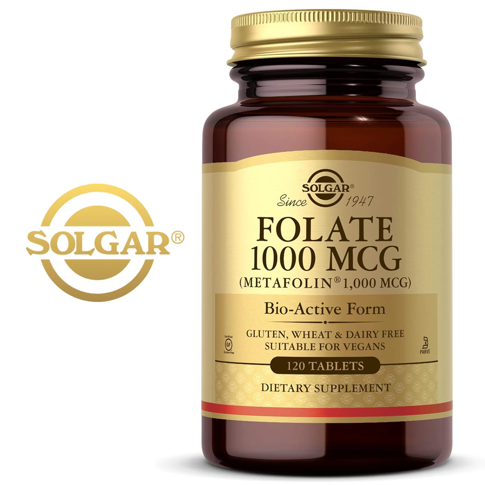 솔가 활성 엽산 <b>1000mcg</b> 120정 활성형 메타폴린 <b>폴레이트</b>