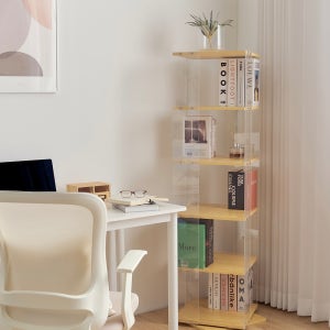 코너 회전책장 틈새 회전식 서재 거실책장 수납함 회전책꽂이 슬림 빌리 모듈 만화