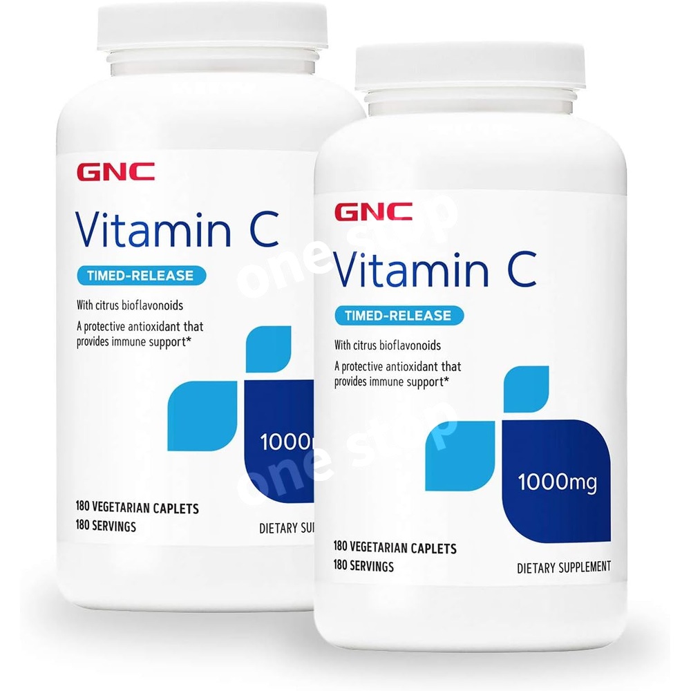 GNC <b>비타민</b>C <b>타임드릴리즈</b> 1000mg 트윈팩