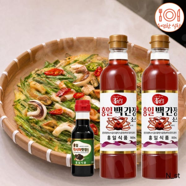 홍일백간장 홍게백간장 900ml 2병 + 맛장 200ml 편스토랑 손태진 지승현 파전