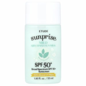 에뛰드, Sunprise, 마일드 에어리 피니시 선 밀크, SPF 50+, 55ml(1.85fl oz) ETU-69817