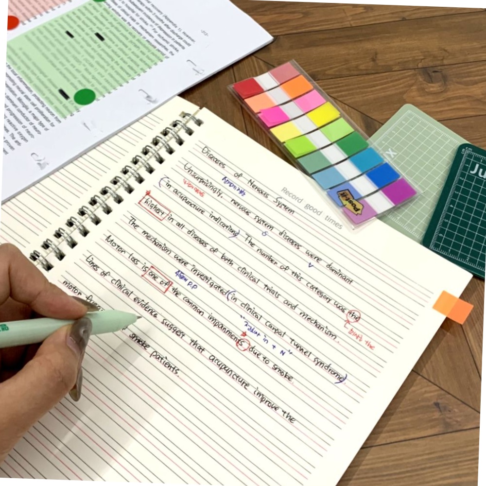 b5 가로형 투명커버 스프링 영어노트 학습공책 문구용품