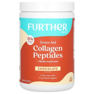 퍼더 푸드, 목초 사육 콜라겐 펩타이드 + 영지버섯, 초콜릿 맛, 322g(11.36oz) FUF-24965