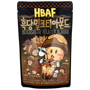 에이치비에이에프, 흑설탕 밀크티 아몬드, 120g HBF-94481