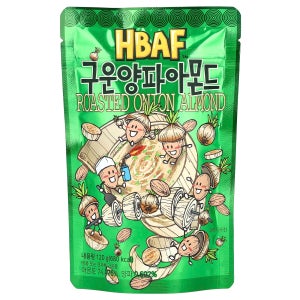 에이치비에이에프, 볶은 양파 아몬드, 120g(4.23oz) HBF-94578