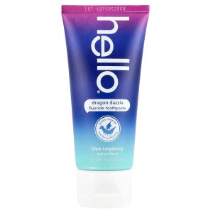 헬로, 어린이용, 불소치약, 드래곤 대즐, 만 2세 이상, 블루 라즈베리, 119g(4.2oz) HLO-02180