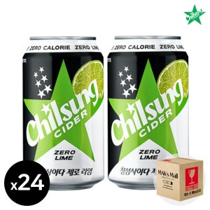 칠성사이다 제로 칼로리 라임, 355ml, 24개