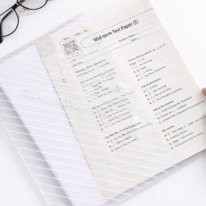 A4 투명 파일정리 스냅버튼 문서보관 사선 클리어파일 20장