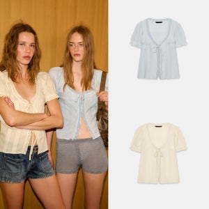자라 공홈 거즈 자수 셔츠 EMBROIDERED GAUZE SHIRT 0881/013