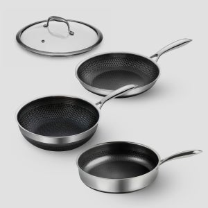 쿡셀 N단독 한정수량 더블세라믹 28cm 4종세트 후라이팬 소테팬 궁중팬 유리뚜껑