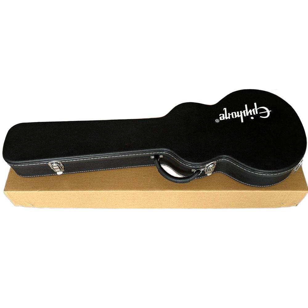 Gibson 레스폴 일렉기타 하드케이스 커스텀 하드웨어 깁슨 기타 에보니 투명 골드 가방 어쿠스틱