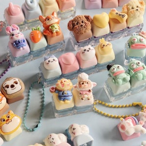 LED 키캡 클릭커 키링 키보드 키캡버튼 교체용