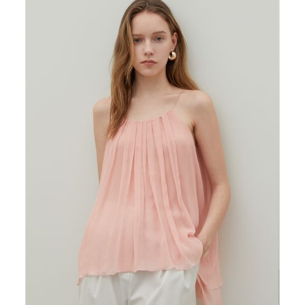 THE BOONDOCK SAINTS Halter Neck Silk Top Blooming Pink 414663