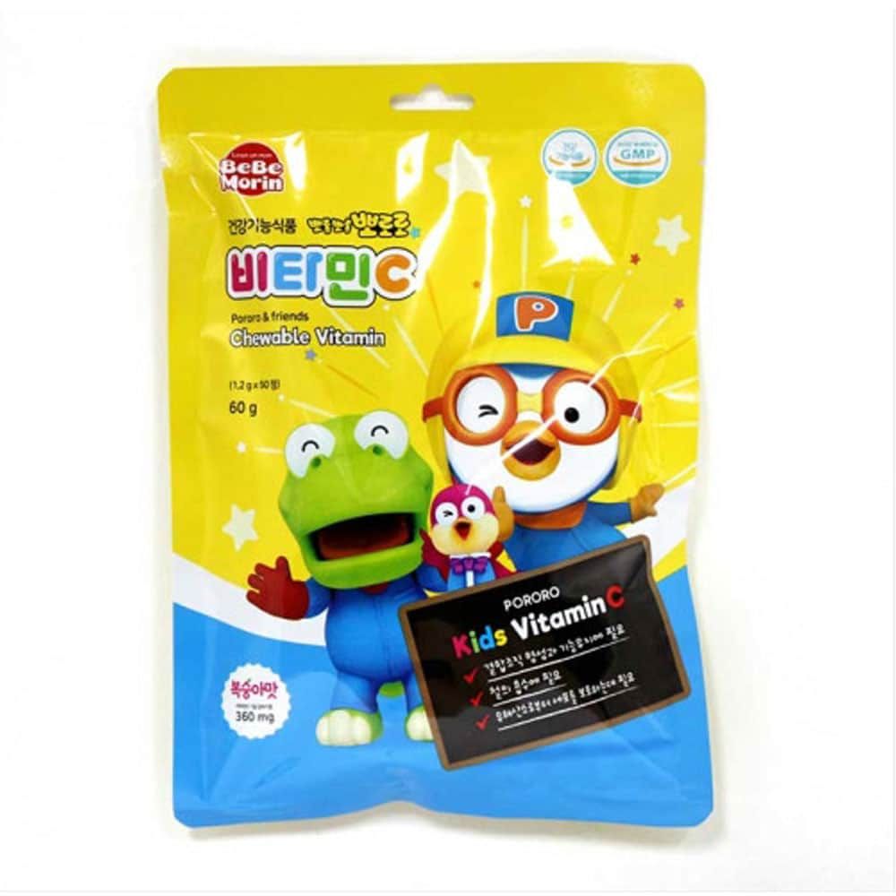 뽀롱뽀롱 뽀로로 <b>비타민</b>C 50정 복숭아맛 건기식 영양제 보조제 영양보충식품