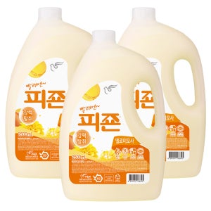 피죤 강력탈취 섬유유연제 용기 옐로미모사, 2.5L, 3개