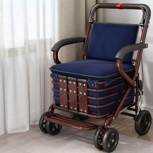 셀렉트하루 보행보조로봇 보행보조기 노인 재활 걷기 40cm 프레임 체크 레드 B03 체크