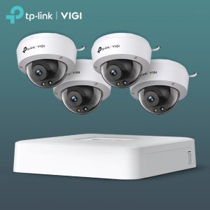 티피링크 VIGI 실외용 방수 4MP 풀컬러 CCTV 4대 자가설치 세트 (20m 랜케이블 4개 포함)