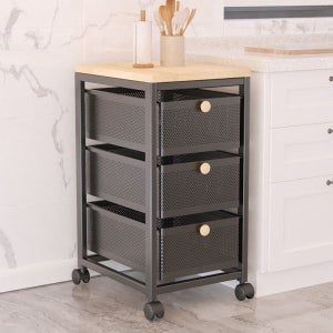 이동식 서랍장 수납 5단 틈새정리 46 와이드 2단 흰색 1개