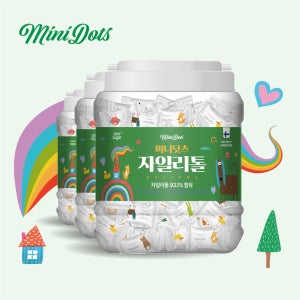 미니닷츠 자일리톨 캔디 어린이 간식 유아 무설탕 180정 180g, 3개