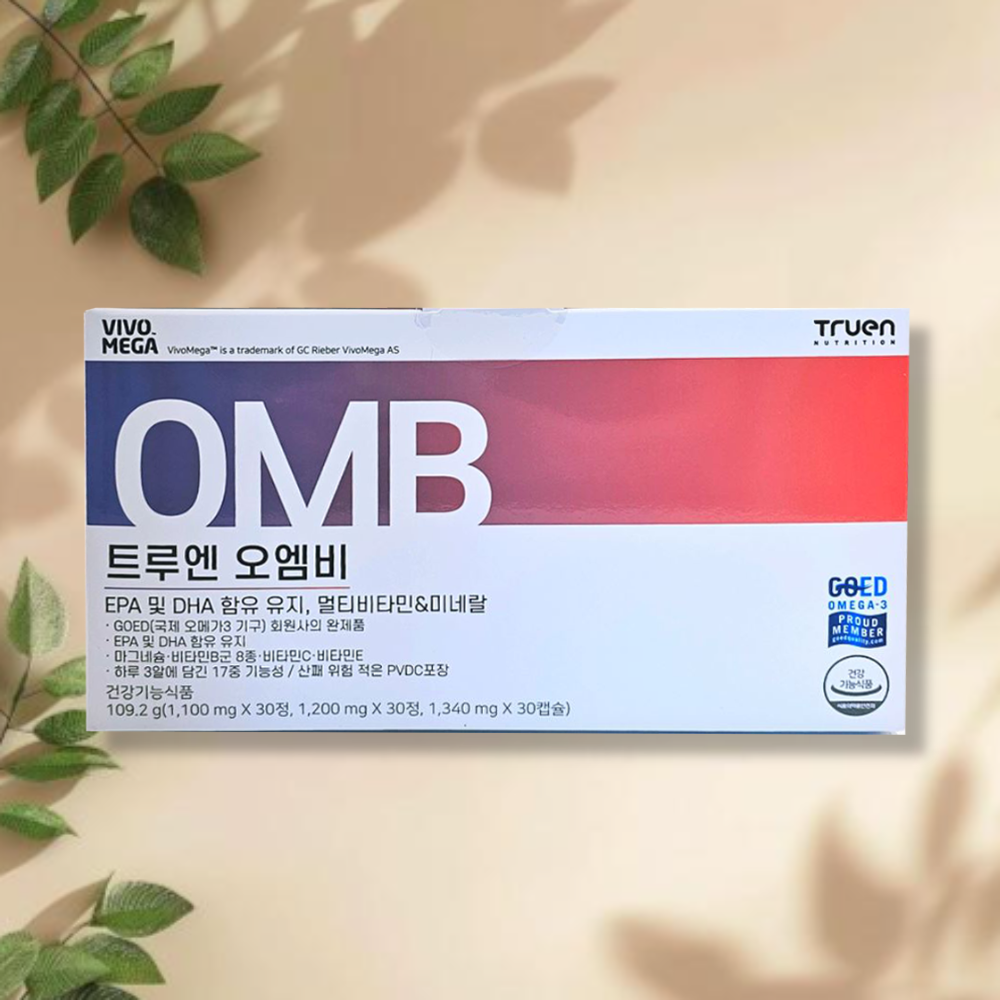 <b>트루엔</b> 오엠비 알티지 오메가3 마그네슘 <b>비타민</b>B 30개입, 1개