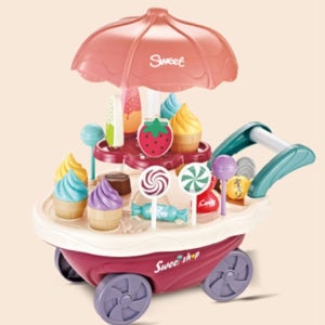 퍼니소피 달콤 아이스크림 쇼핑 카트 디럭스 유아 가게 어린이 마트 역할 놀이 장난감