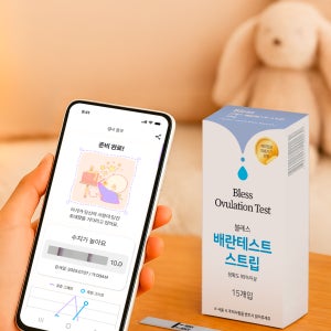 [Bless앱 확인 가능] 블레스 배란테스트기 배테기 1박스 15매입, 가임기 테스트기