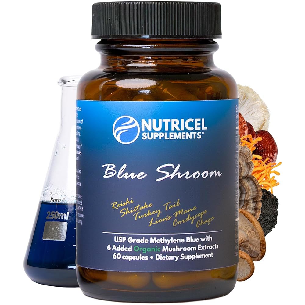 뉴트리셀 버섯 추출물로 메틸렌 블루 캡슐 보충 라이온스 마네 레이시 <b>코디셉스</b> 차가버섯