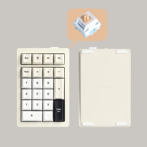 SPM AL21W 풀 알루미늄 넘버패드 기계식 키보드 숫자 키패드 21키 아이보리, 목새축