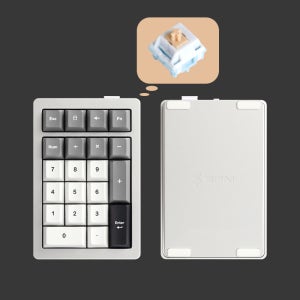 SPM AL21W 풀 알루미늄 넘버패드 기계식 키보드 숫자 키패드 21키 실버, 목새축