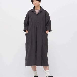 마가렛호웰 원피스 WASHED COTTON POPLIN DRESS 26SS 브라운 로제