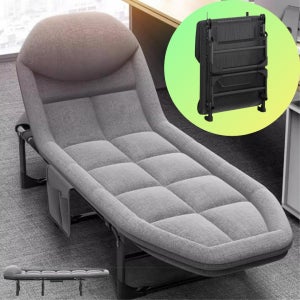 휴식용 접이식 간이침대 사무실 점심 캠핑 야전 폴딩형 간편보관 싱글 178 x 56cm