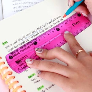 구부러지는자 15cm 눈금자 수학공부 문구자
