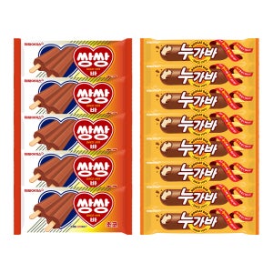 해태아이스 쌍쌍바 초코 20개입 + 누가바 20개입 총 40개입 골라담기 아이스크림