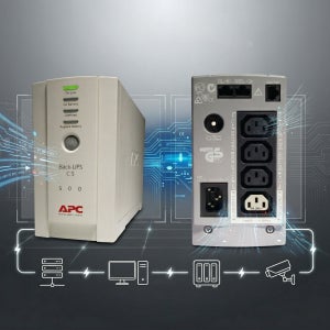 APC 타워 UPS 무정전 비상 전원 공급장치 300W 500VA 정전대비 사무실 학교 컴퓨터