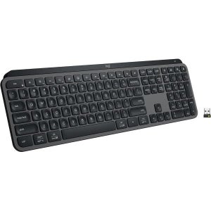 Logitech MX Keys S 무선 키보드, 로우 프로파일, 유체 정밀 저소음 타이핑, 프로그래밍 가능한 키, 백라이트, 블루투스, USB C 충전식, 윈도우 PC, 리눅스,