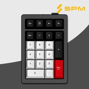 [무선] SPM AL21W 풀알루미늄 숫자 키보드 넘 넘버 블랙, 화이트 몽돌축