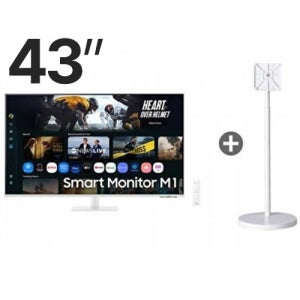 삼성스마트모니터 LS43FM1E3UKXKR 43인치 4K UHD 이동형 스탠드 패키지