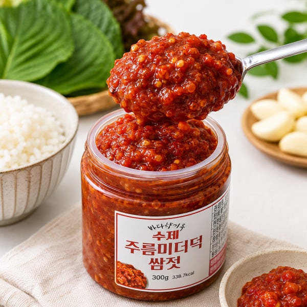 주름미더덕쌈젓 미더덕젓갈 어리굴젓 멍게젓갈 밥도둑3종 300g+300g